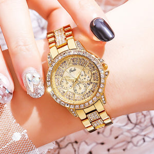 Women's Watch Rhinestone Diamond Ladies Wrist Watch Rose Gold