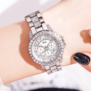 Women's Watch Rhinestone Diamond Ladies Wrist Watch Rose Gold