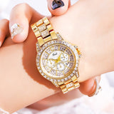 Women's Watch Rhinestone Diamond Ladies Wrist Watch Rose Gold