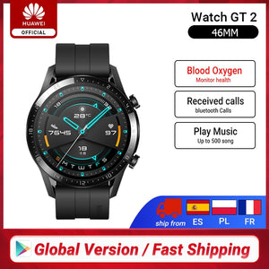 Global Version HUAWEI Watch GT 2 GT2 Smart Watch Blood Oxygen SmartWatch 14 Days Phone Call Heart Rate Tracker For Android iOS