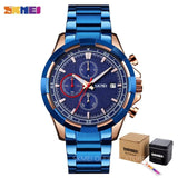 SKMEI Three Eyes Dial Mens Watches Stopwatch Date Quartz Men Wrist Watch Luminous Pointer Fashion Male Clock reloj hombre 9192