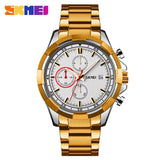 SKMEI Three Eyes Dial Mens Watches Stopwatch Date Quartz Men Wrist Watch Luminous Pointer Fashion Male Clock reloj hombre 9192