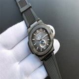 Patek- Philippe- New Automatic Mechanical Men Watch Silver Blue Stainless Steel Transparent Sapphire Glass Glide Watches 94423
