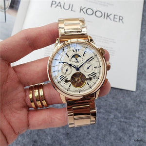 Patek- Philippe- New Automatic Mechanical Men Watch Silver Blue Stainless Steel Transparent Sapphire Glass AAA Glide Watches 188