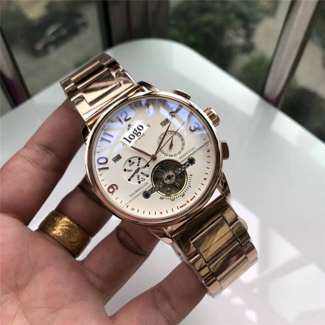Clock Men's Watch Business High Quality Mechanical Watch Waterproof Luminous Stainless Steel
