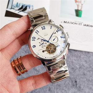 Patek same replacement watch designer Automatic Mechanical WristWatch Top Luxury Philippe Men's Tourbillon clock steel watchband