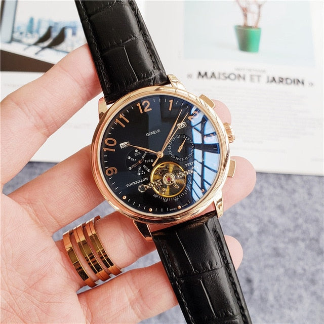 Patek same replacement watch designer Automatic Mechanical WristWatch Top Luxury Philippe Men's Tourbillon clock steel watchband