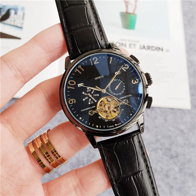 Patek same replacement watch designer Automatic Mechanical WristWatch Top Luxury Philippe Men's Tourbillon clock steel watchband