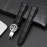 High quality  leather strap19mm 20mm 21mm 22mm PP folding clasp suitable for Patek Philippe watch strap