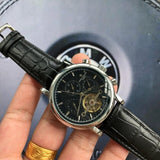 Patek- Philippe- New Automatic Mechanical Men Watch Silver Blue Stainless Steel Transparent Sapphire Glass AAA Glide Watches 699