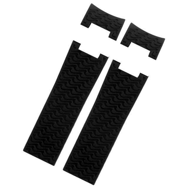 Black Brown Blue Waterproof Silicone Rubber Wrist Watch Band