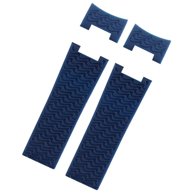 Black Brown Blue Waterproof Silicone Rubber Wrist Watch Band