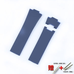 Watch Accessories Silicone Strap Suitable for Athens Ulysse Nardin 25mm convex 12mm men's and women's rubber sports strap