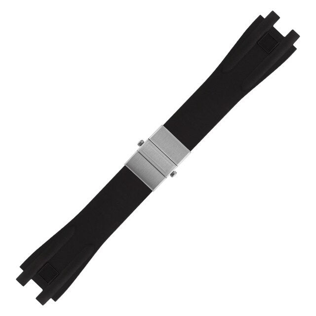 Rubber Watchband Steel Buckle Silicone Watch Band Strap for Ulysse Nardin EXECUTIVE Blue Black Brown 26*20mm Watch Strap