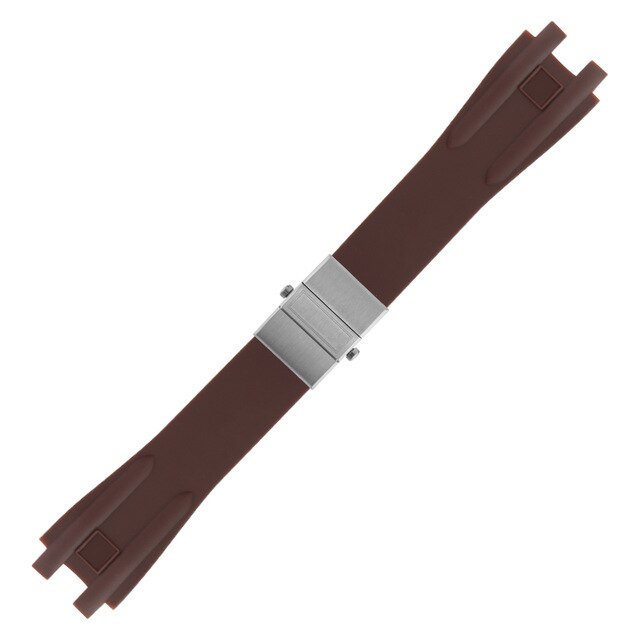 Rubber Watchband Steel Buckle Silicone Watch Band Strap for Ulysse Nardin EXECUTIVE Blue Black Brown 26*20mm Watch Strap