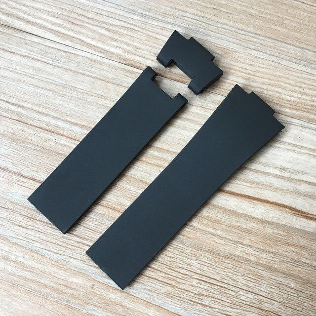 Black Brown Blue Waterproof Silicone Rubber watch band Wrist WatchBand Belt