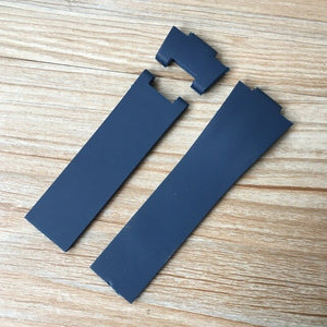 Black Brown Blue Waterproof Silicone Rubber watch band Wrist WatchBand Belt