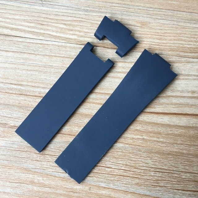 Black Brown Blue Waterproof Silicone Rubber watch band Wrist WatchBand Belt