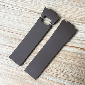 Black Brown Blue Waterproof Silicone Rubber watch band Wrist WatchBand Belt