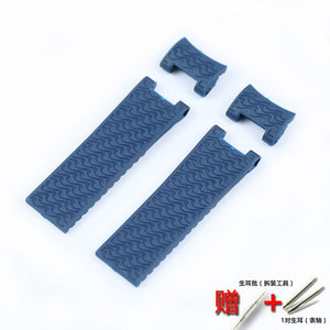 Watch Accessories Men's Waterproof Rubber Strap Suitable for Athens Ulysse Nardin Arc Interface Ms Sports Silicone Strap 22mm