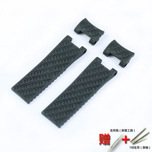 Watch Accessories Men's Waterproof Rubber Strap Suitable for Athens Ulysse Nardin Arc Interface Ms Sports Silicone Strap 22mm