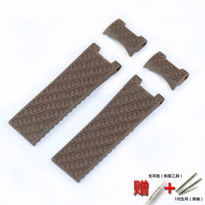 Watch Accessories Men's Waterproof Rubber Strap Suitable for Athens Ulysse Nardin Arc Interface Ms Sports Silicone Strap 22mm