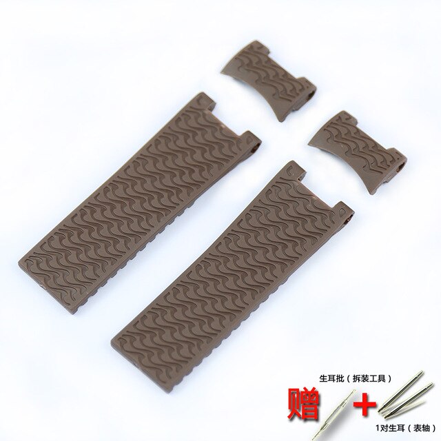 Watch Accessories Men's Waterproof Rubber Strap Suitable for Athens Ulysse Nardin Arc Interface Ms Sports Silicone Strap 22mm