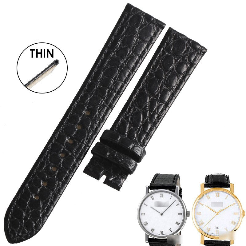 WENTULA watchbands for Chopard CLASSIC L.U.C  PIAGET crocodile  leather strap  thin watchbands 18MM