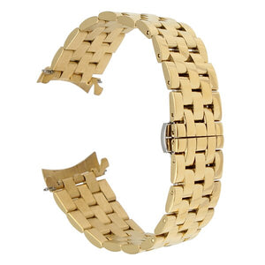 Stainless Steel Watchband Curved End Strap for Patek Philippe Blancpain Watch Band Butterfly Clasp Wrist Bracelet 18 20 22 24mm