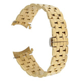 Stainless Steel Watchband Curved End Strap for Patek Philippe Blancpain Watch Band Butterfly Clasp Wrist Bracelet 18 20 22 24mm