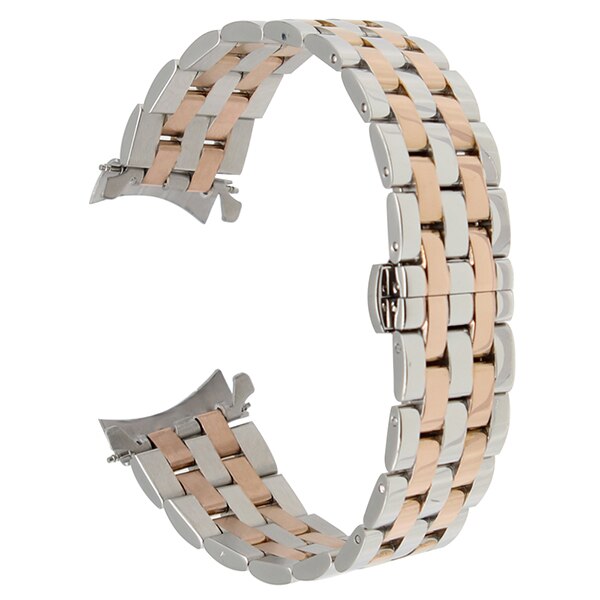 Stainless Steel Watchband Curved End Strap for Patek Philippe Blancpain Watch Band Butterfly Clasp Wrist Bracelet 18 20 22 24mm
