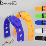 Watch accessories 20mm silicone strap  For Omega Chopard Tissot pin buckle men and ladies outdoor sport waterproof watch straps