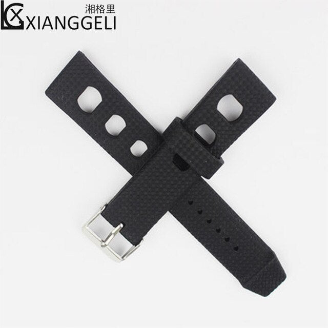 Watch accessories 20mm silicone strap  For Omega Chopard Tissot pin buckle men and ladies outdoor sport waterproof watch straps