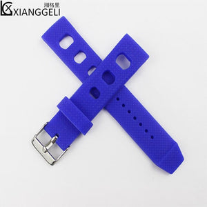 Watch accessories 20mm silicone strap  For Omega Chopard Tissot pin buckle men and ladies outdoor sport waterproof watch straps