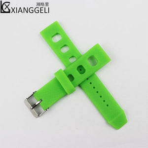 Watch accessories 20mm silicone strap  For Omega Chopard Tissot pin buckle men and ladies outdoor sport waterproof watch straps