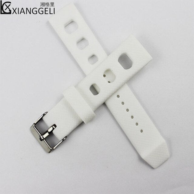Watch accessories 20mm silicone strap  For Omega Chopard Tissot pin buckle men and ladies outdoor sport waterproof watch straps