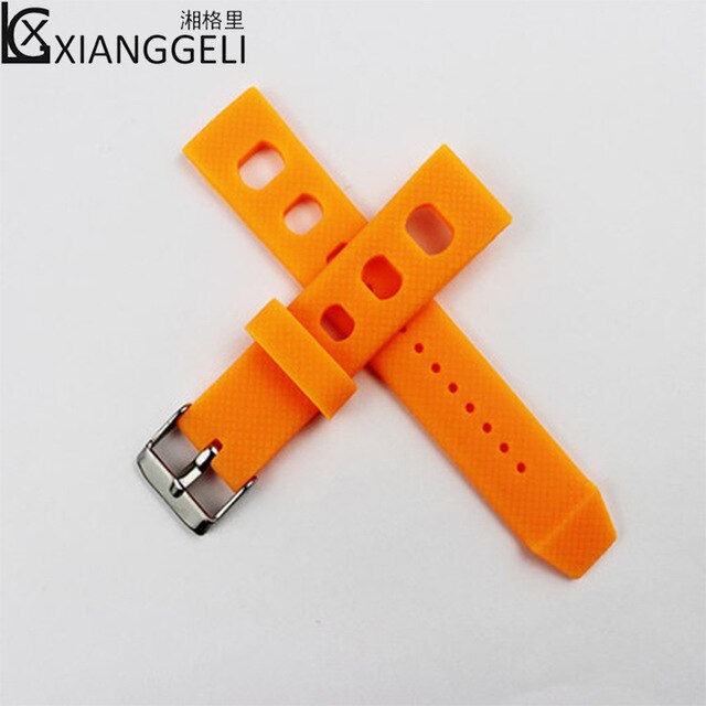 Watch accessories 20mm silicone strap  For Omega Chopard Tissot pin buckle men and ladies outdoor sport waterproof watch straps