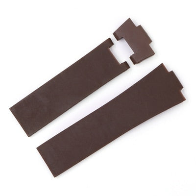 MERJUST 25mm Black Brown Blue Waterproof Silicone Rubber Replacement Wrist Watch Band Strap Belt For Ulysse Nardin Marine Diver